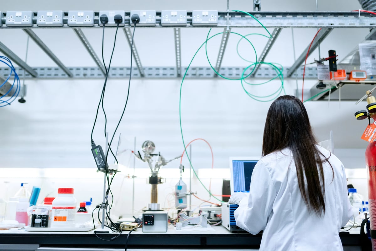 Chemistry researcher in a lab